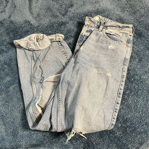 High Waisted Distressed Jeans